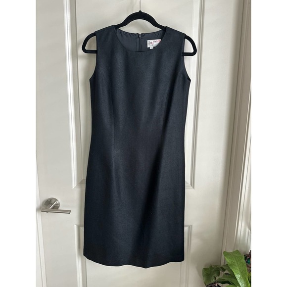 Doncaster Black 100% Silk Sheath Dress Sz. 10 - Picture 1 of 9